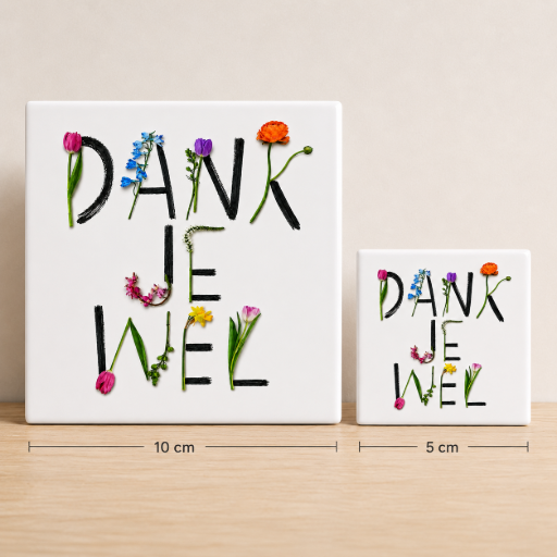 Mini Tegeltje Dankjewel 5 x 5 cm