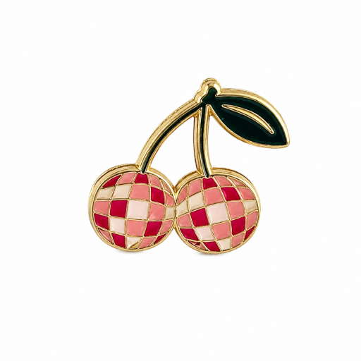 Kersen disco Emaille Pin