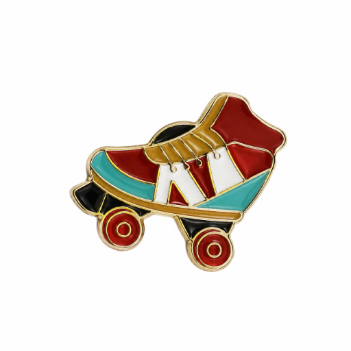 Rollerskate Emaille Pin