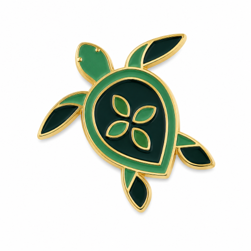 Schildpad Emaille Pin