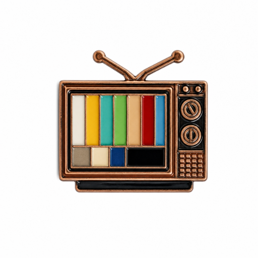 Vintage tv Emaille Pin