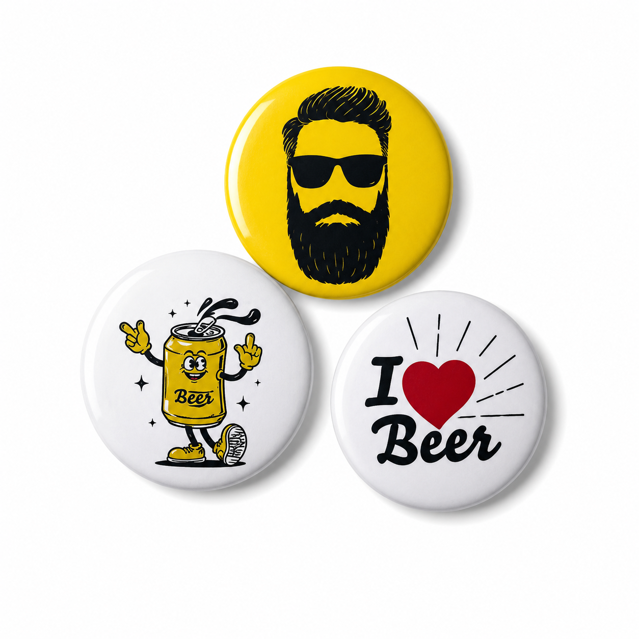 Set van 3 bier buttons – Beer Lover
