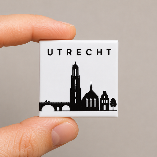 Mini tegeltje Utrecht skyline 5 x 5 cm