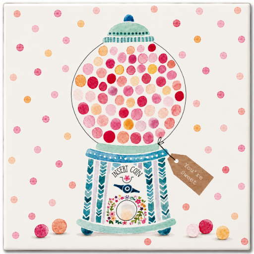 Tegeltje  You're sweet 10x10 cm Handgemaakt cadeau