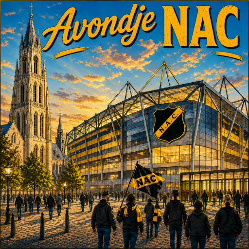 Tegeltje Avondje Nac Stadion Breda 10 x 10 cm
