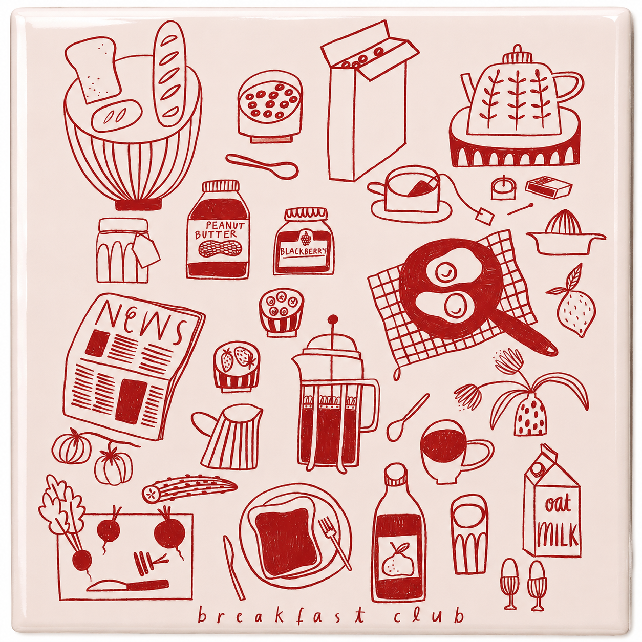 Tegeltje Breakfast 10 x 10 cm