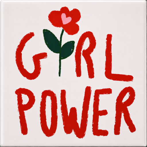 Tegeltje Girl power 10 x 10 cm