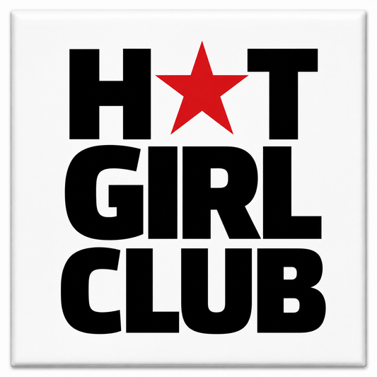 Tegeltje Hot Girl Club 10 x 10 cm