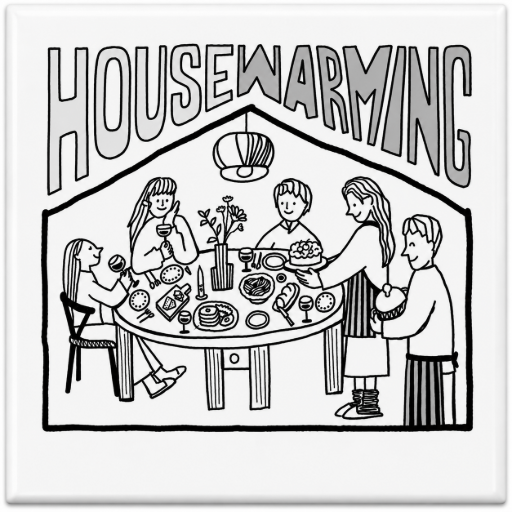 Tegeltje Housewarming 10 x 10 cm