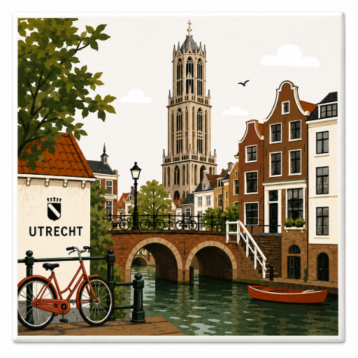 Tegeltje Typisch Utrecht 10x10 cm