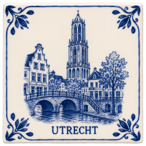 Tegeltje Utrecht Delftsblauw 10x10 cm