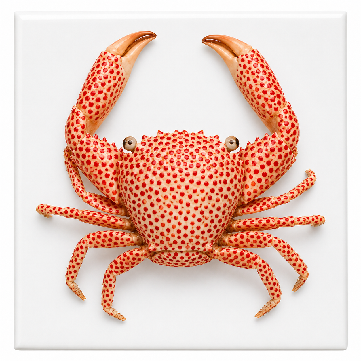Tegeltje Kleurrijke krab 10x10 cm – Keramische Decoratie