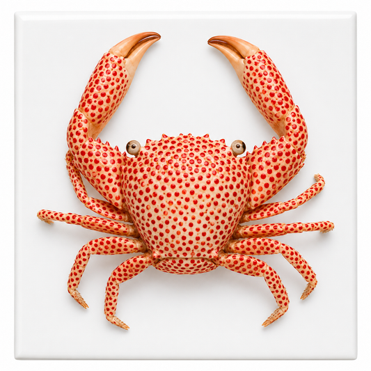 Tegeltje Kleurrijke krab 10x10 cm – Keramische Decoratie