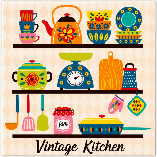 Retro Tegeltje 10- x 10 cm – Vintage keuken
