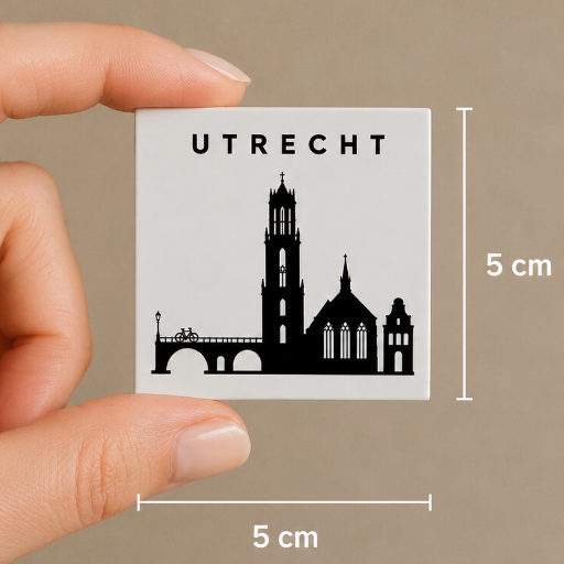 Tegeltje Utrecht klein 5x5 cm Handgemaakt cadeau
