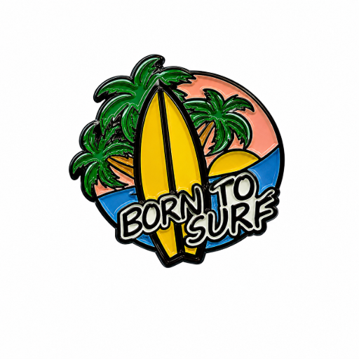 Born to surf Emaille Pin