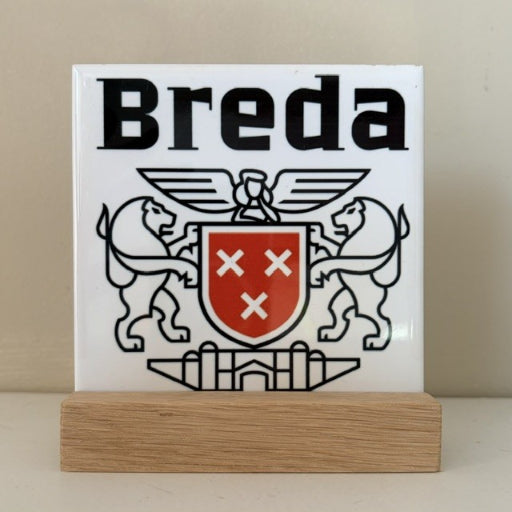 Tegeltje Breda stadswapen 10x10 cm Handgemaakte Breda illustratie