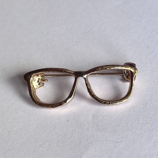 broche bril goud