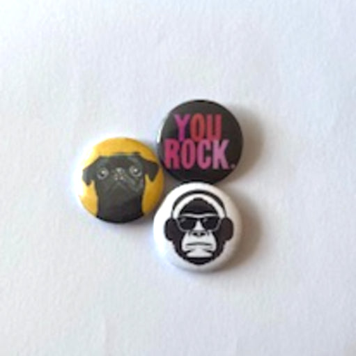 buttons aap bulldog you rock