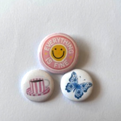 buttons koffie vlinder smiley