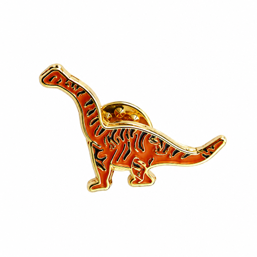 Dino oranje Emaille Pin