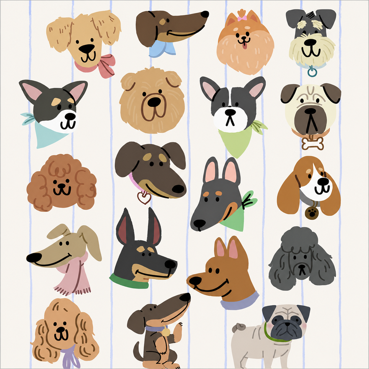 Tegeltje Doggies 10 x 10 cm