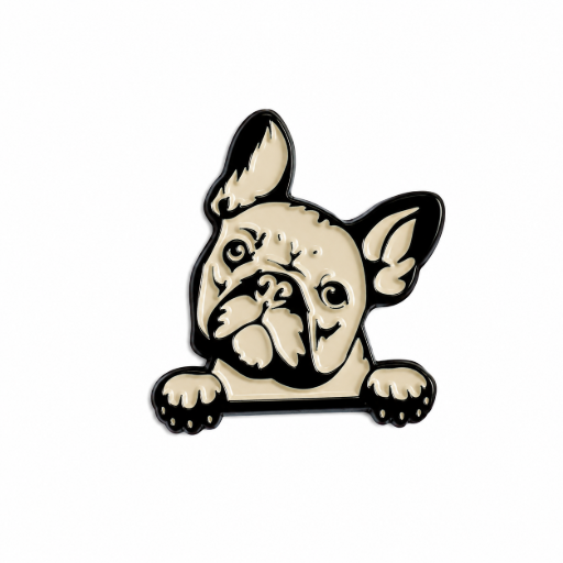 Hond Franse bull Emaille Pin