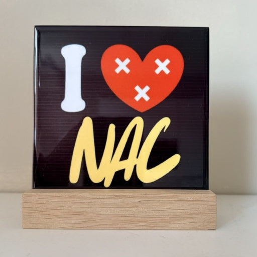 Tegeltje I love NAC 10x10 cm Handgemaakte Breda illustratie