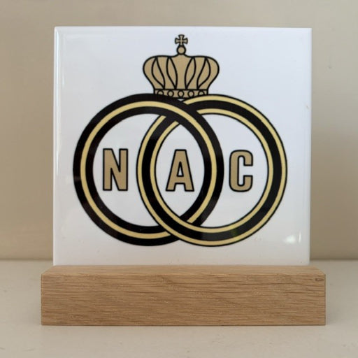 Tegeltje oud logo kroon NAC 10x10 cm Handgemaakte Breda illustratie