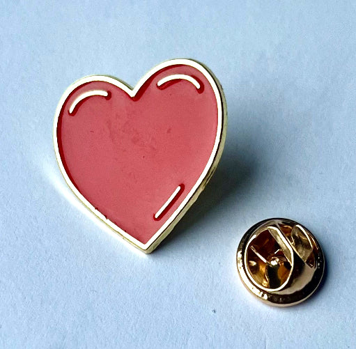 pinbroche rood hart 2 bij 2 cm