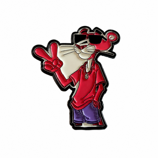 Pink Panter Emaille Pin