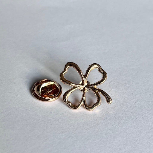 pin open klavertje goud