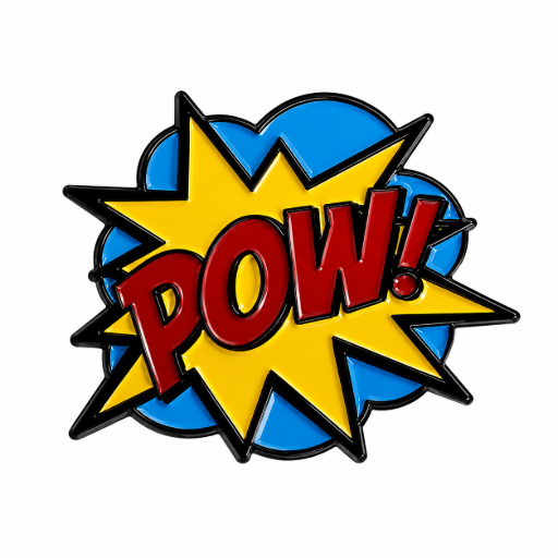 Retro Comic Pow Emaille Pin
