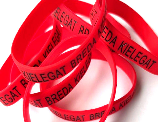 rood polsbandje rubber Kielegat