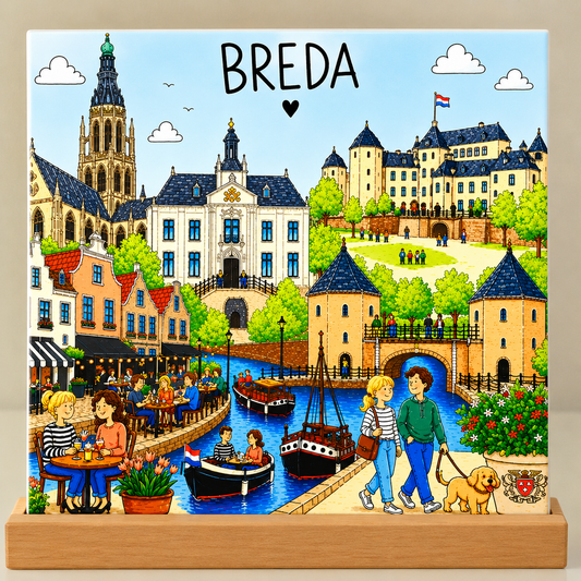 Tegeltje Breda 15x15 cm Handgemaakt cadeau