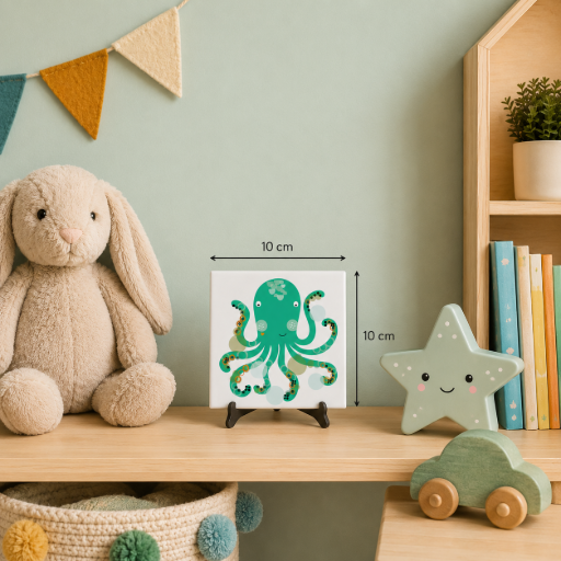 Tegeltje Octopus– Keramisch Tegeltje 10 x 10 cm
