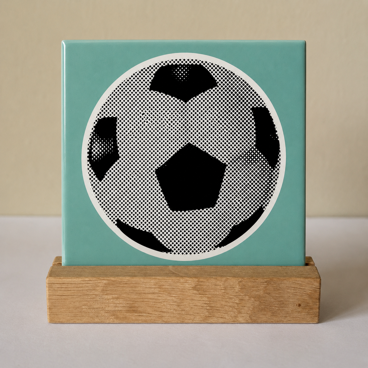 Voetbaltegeltje 10x10 cm