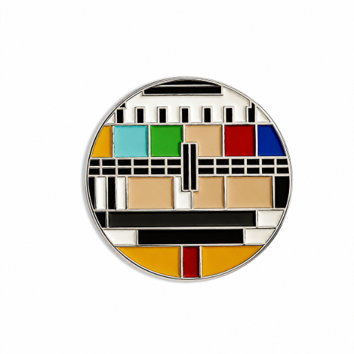 Testbeeld tv Emaille Pin